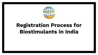 Registration Process for Biostimulants in India