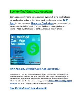 Buy  Cash App Accounts