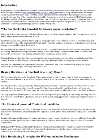 The Art of Setting up High-High-quality Backlinks for Search engine optimization