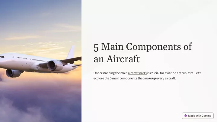 5 main components of an aircraft