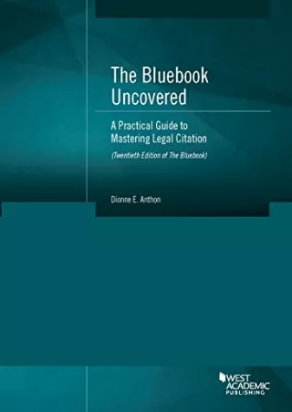 Read online  The Bluebook Uncovered: A Practical Guide to Mastering Legal Citation