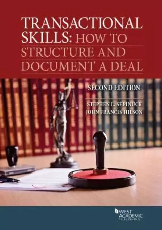[PDF] Transactional Skills: How to Structure and Document a Deal (Coursebook)