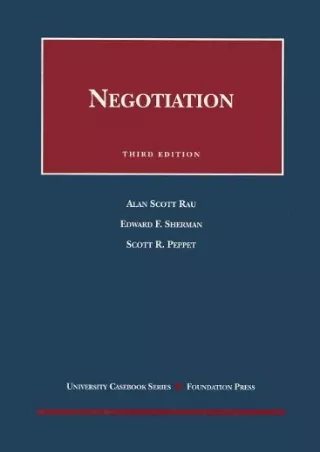Read Ebook Pdf Negotiation, 3d (Coursebook)