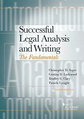 Read Book Successful Legal Analysis and Writing: The Fundamentals (Coursebook)