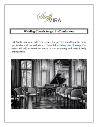Wedding Church Songs  Steffi-mira.com