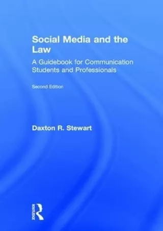 Full Pdf Social Media and the Law: A Guidebook for Communication Students and