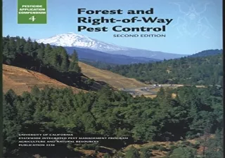[READ DOWNLOAD] Forest and Right-of-Way Pest Control (Pesticide Application Comp