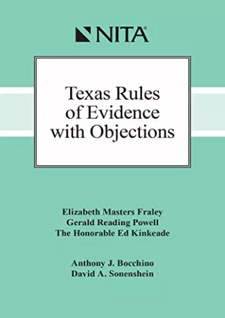 [PDF] NITA Texas Rules of Evidence with Objections