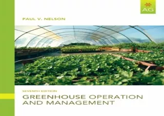 get [PDF] Download Greenhouse Operation and Management