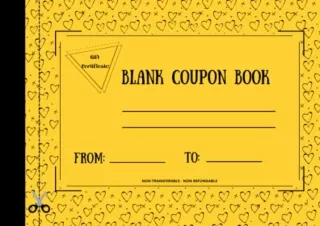 get [PDF] Download Blank Coupon Book: Perfect Gift - Blank Coupon Booklet to Fil
