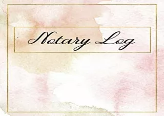 PDF Notary Log: Notary Public Log Book Full