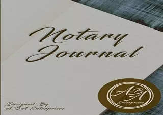 [PDF] ABA Enterprises Notary Journal Kindle