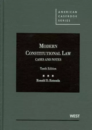 Read PDF  Modern Constitutional Law (American Casebook Series)