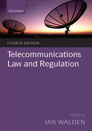 Read Book Telecommunications Law and Regulation