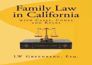 Download Family Law in California: with Cases, Codes and Rules Free