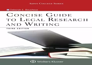 [PDF] Concise Guide To Legal Research and Writing (Aspen College) Free