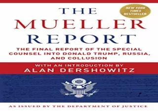PDF The Mueller Report: The Final Report of the Special Counsel into Donald Trum