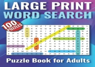 READ [PDF] 100 Word Search Puzzles for Adults: Large Print Word Searches Activit