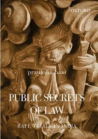 Full Pdf Public Secrets of Law: Rape Trials in India