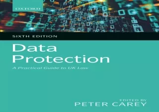 [PDF] Data Protection: A Practical Guide to UK Law Free