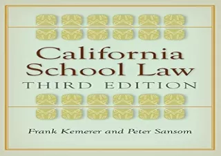 [PDF] California School Law: Third Edition Kindle