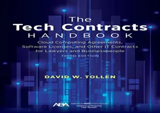 (PDF) The Tech Contracts Handbook: Cloud Computing Agreements, Software Licenses