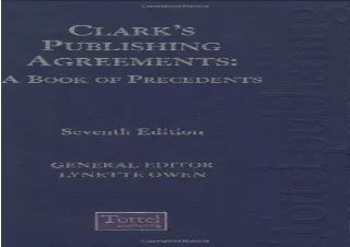 [PDF] Clark's Publishing Agreements: A Book of Precedents (Seventh Edition) Kind