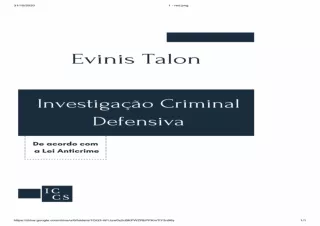 [PDF] Investigação criminal defensiva (Portuguese Edition) Kindle
