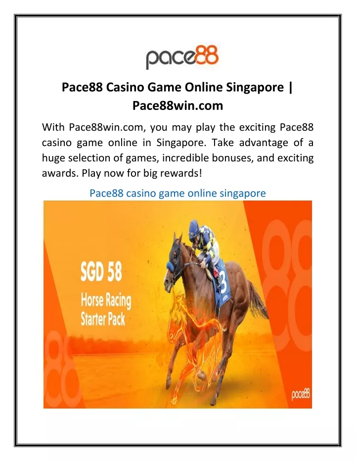 pace88 casino game online singapore pace88win com