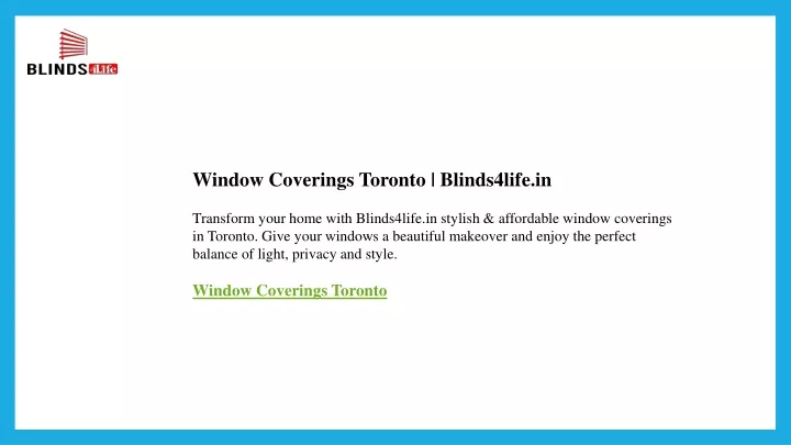 window coverings toronto blinds4life in transform