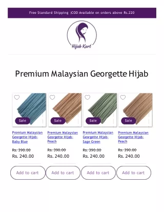 Premium Malaysian Georgette Hijab – Hijab Kart