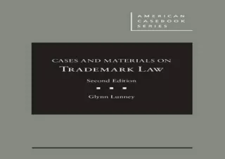 PDF Cases and Materials on Trademark Law, 2d (American Casebook Series) Ipad