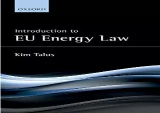 (PDF) Introduction to EU Energy Law Free