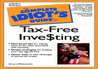 (PDF) Complete Idiot's Guide to Tax-Free Investing Kindle