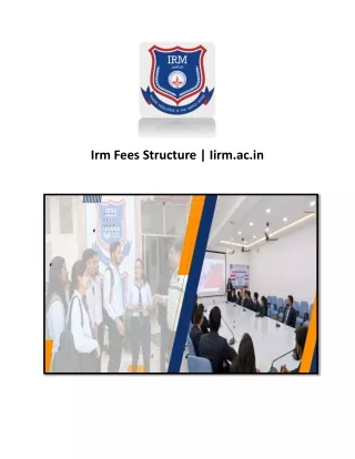 irm fees structure