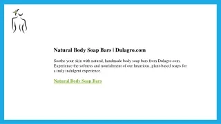 Natural Body Soap Bars  Dulagro.com