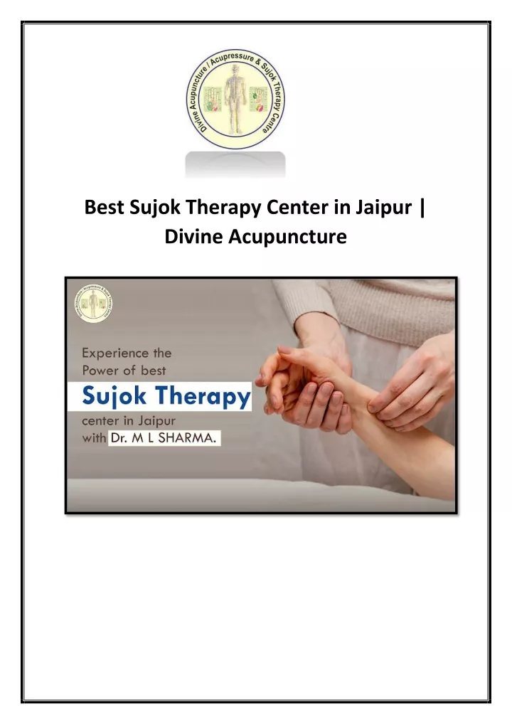 best sujok therapy center in jaipur divine