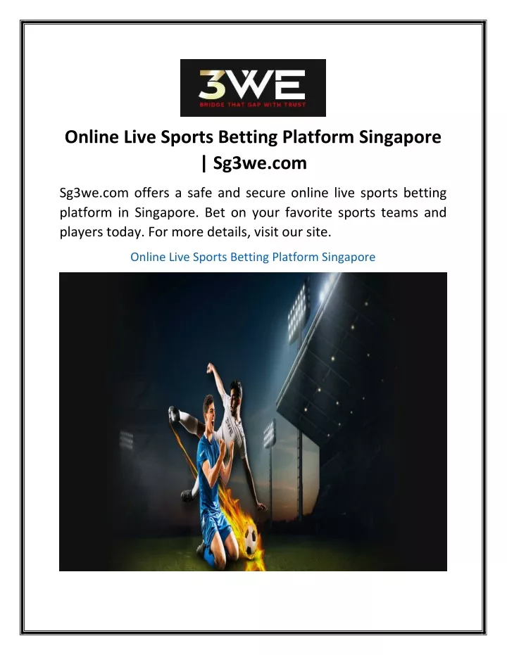 online live sports betting platform singapore