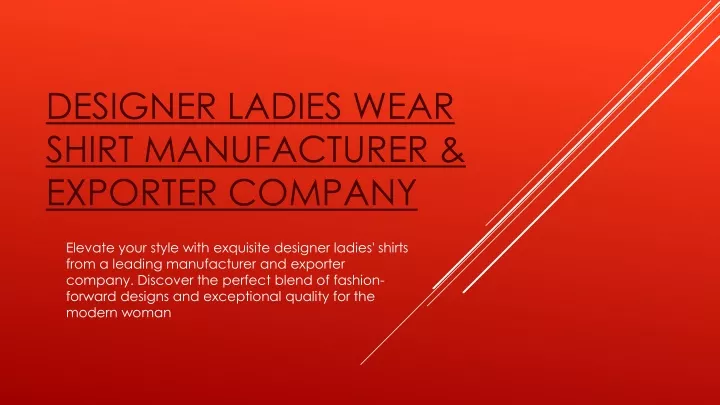 designer ladies wear shirt manufacturer exporter company