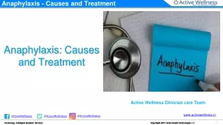 anaphylaxis causes and treatment