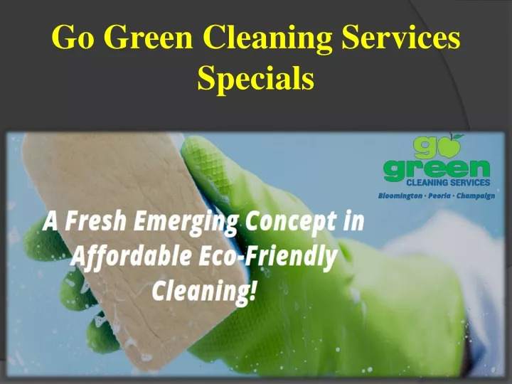 go green cleaning services specials