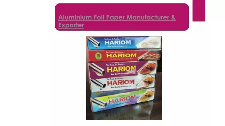aluminium foil paper manufacturer exporter