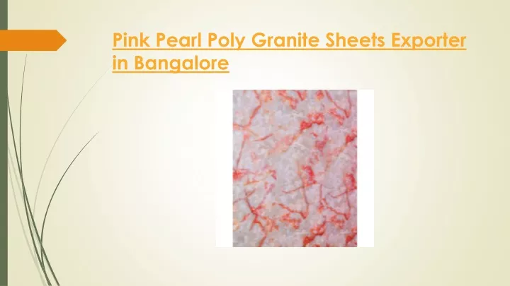 pink pearl poly granite sheets exporter in bangalore