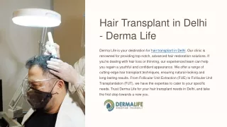 Hair transplant in Delhi