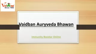 Immunity Booster Online - Vaidban