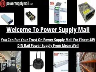 Power Supply Mall: Leading Distributor Of Best 48V DIN Rail Power Supply In US
