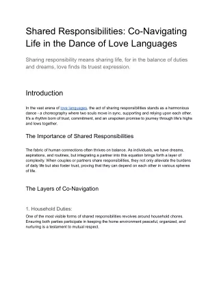 Shared Responsibilities_ Co-Navigating Life in the Dance of Love Languages