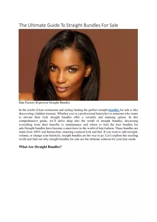 the ultimate guide to straight bundles for sale