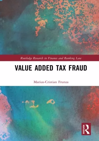 Read online  Value Added Tax Fraud (Routledge Research in Finance and Banking Law)