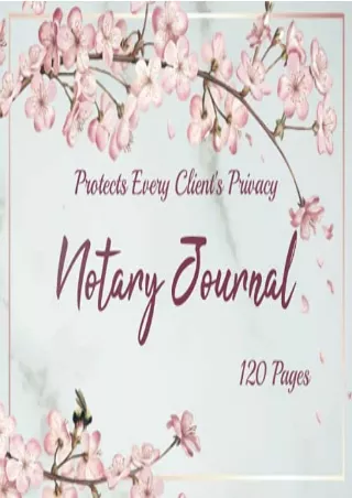 get [PDF] Download Notary Journal: One Entry Per Page, Protects Every Client's Privacy, Notary